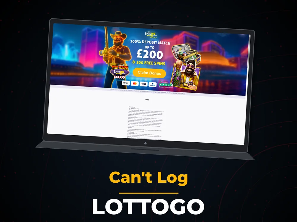 lottogo - Can't Log